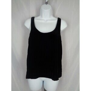 J Crew Black Velvet Sleeveless Tank Top Size 2 New